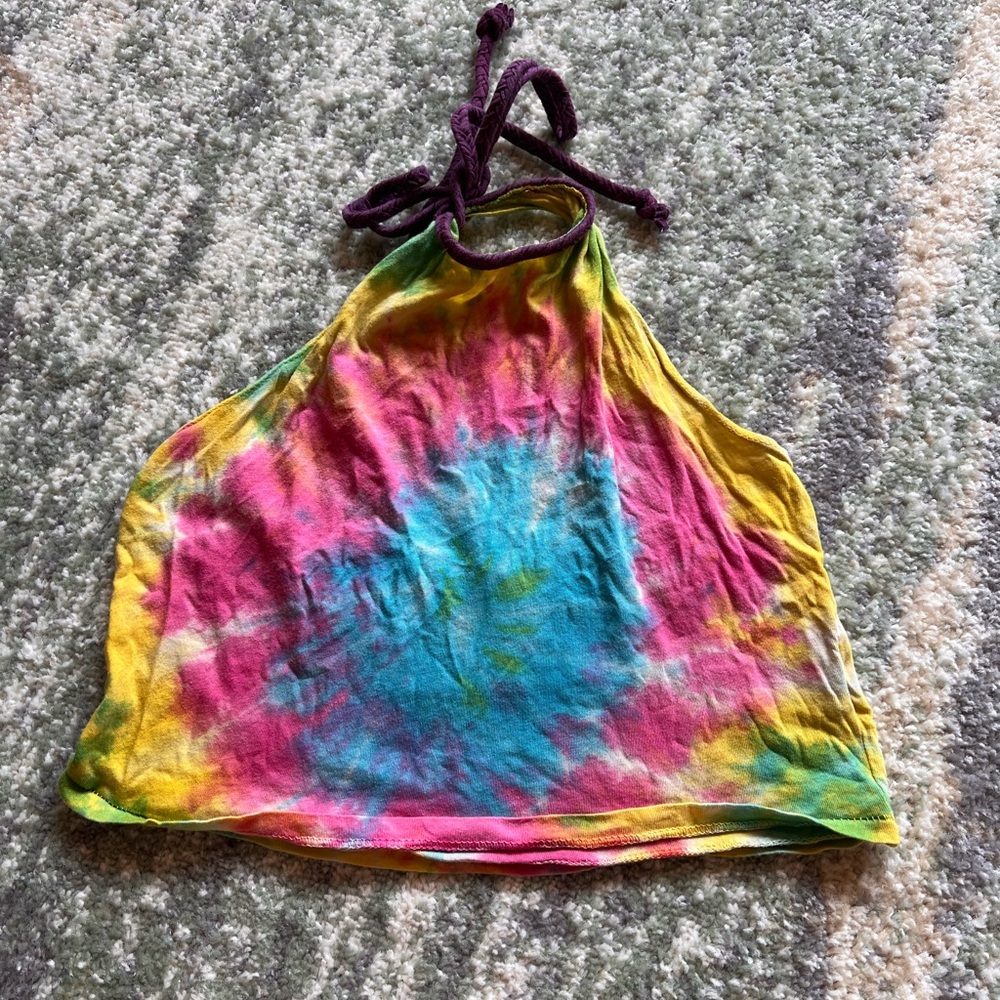 Tie dye crop halter